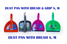 Dust Pan With Brush & Grip