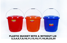 Plastic Bucket With & Without Lid