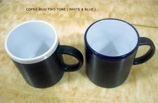 Coffee Mug Two Tone (White & Blue)